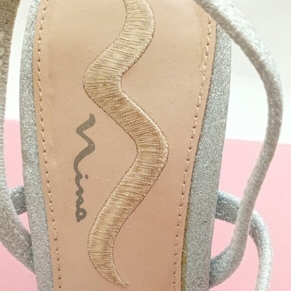 Nina Beckie-YG  Silver Refine Elegant Strappy Women's Shoes Size 10M - Picture 7 of 10